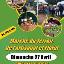 Dimanche 27 avril : marché du terroir, de l'art foral et de l'artisanat