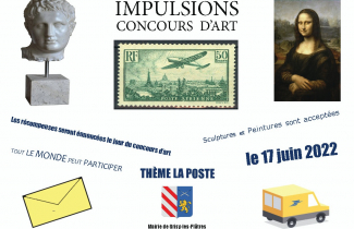 La poste d’aujourd’hui ou à travers les âges : concours d'art de l'agence postale communale de Grisy-les-Plâtres.