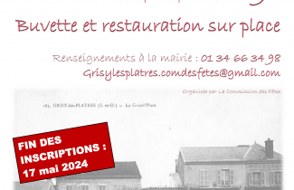 Vendredi 17 mai : brocante à Grisy-les-Plâtres : dernières inscriptions d'exposants. 
