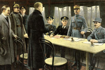 Signature de l'armistice du 11novembre 1918