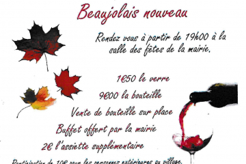 Soirée Beaujolais 21 novembre 2024