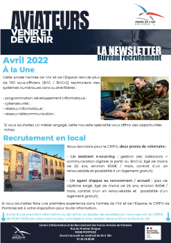 Recrutements de l'armée de l'air et de l'espace.