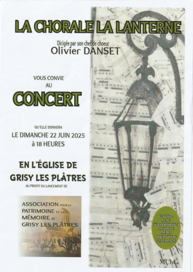 Concert de la chorale "La Lanterne" à Grisy