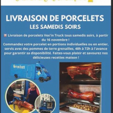 Depuis le 16 novembre, VEX'IN TRUCK : livraison de plats chauds, le samedi soir 