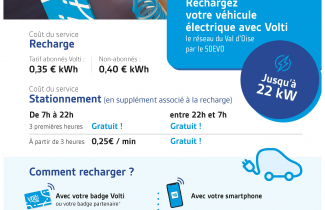 Borne électrique de recharge de véhicules, disponible à Grisy-les-Plâtres.