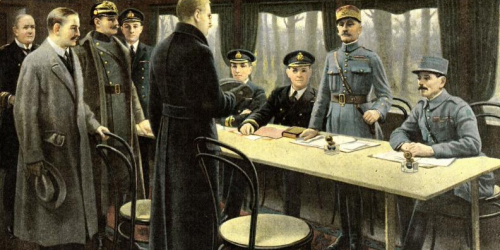 Signature de l'armistice du 11novembre 1918