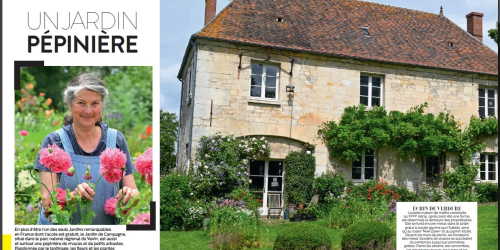 Nathalie Becq à l'oeuvre dans son jardin labellisé "Jardin remarquable" par le ministère de la culture  